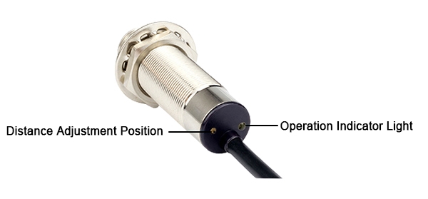 Laser diffuse reflective photo sensor detail