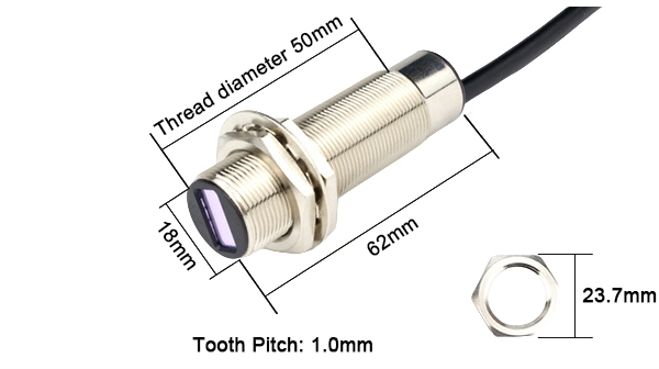 Laser diffuse reflective photo sensor dimension