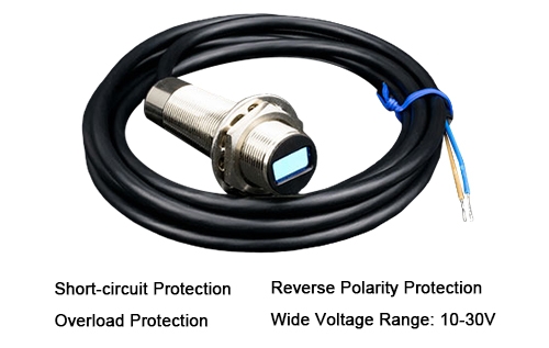 Laser diffuse reflective photo sensor feature