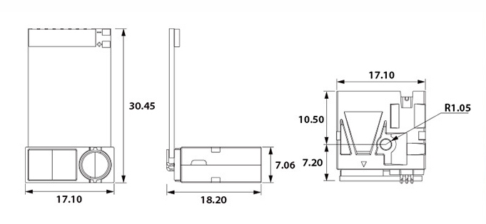 10m/20m/40m laser distance sensor module dimension