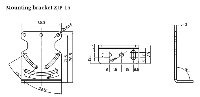 Laser range sensor accessory dimension