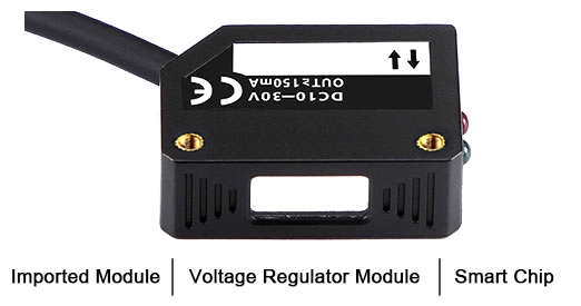 Laser retro reflective photo sensor feature