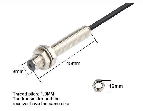 Laser trough beam photoelectric sensor dimension