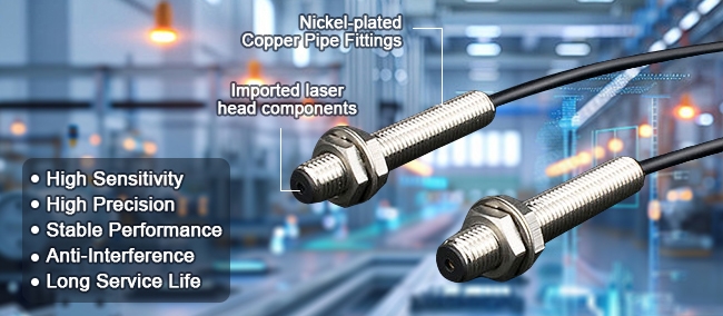 Laser trough beam photoelectric sensor feature