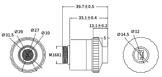 Lead free oxyge sensor dimensions