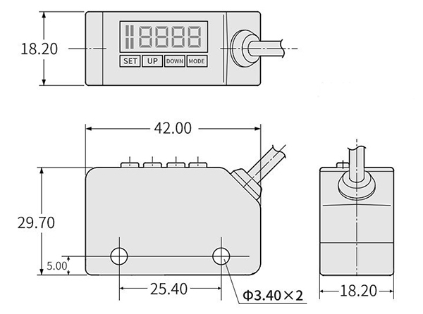 LED color sensor dimension