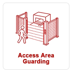Light curtain for access area guarding