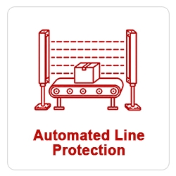 Light curtain for automated line protection