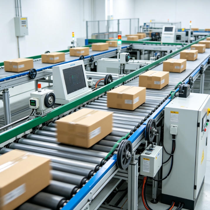 Logistics sorting line speed counting application view