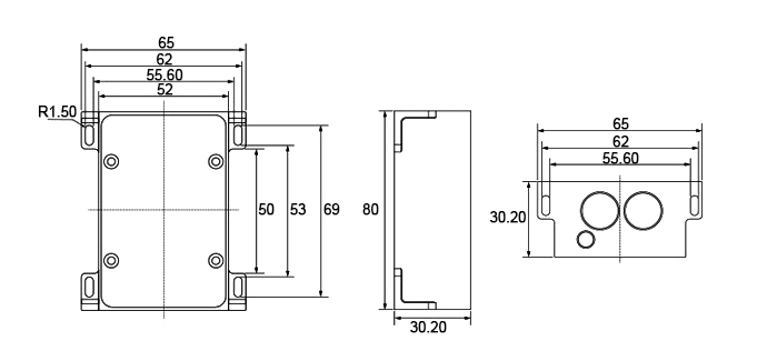 100/150/700m long range laser sensor dimension