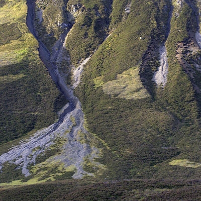 Long range laser sensor for mountain slope displacement