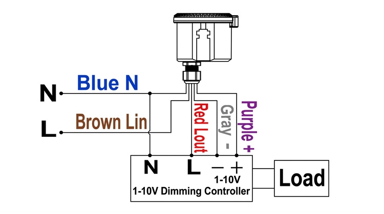 Wiring diagram for long range microwave sensor