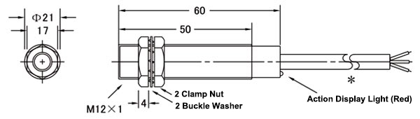 M12 inductive proximity sensor dimension