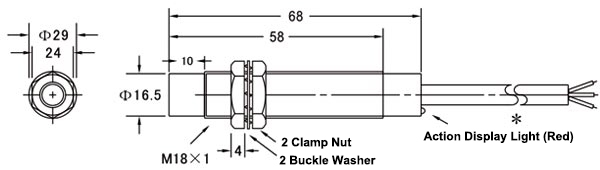 M18 inductive proximity sensor dimension