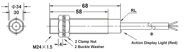 M24 capacitive proximity sensor dimension