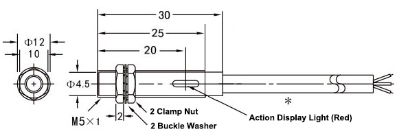 M5 inductive proximity sensor dimension