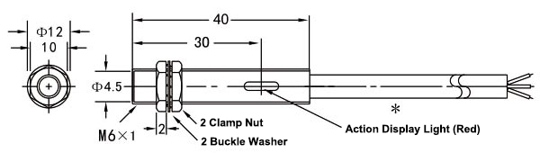 M6 inductive proximity sensor dimension