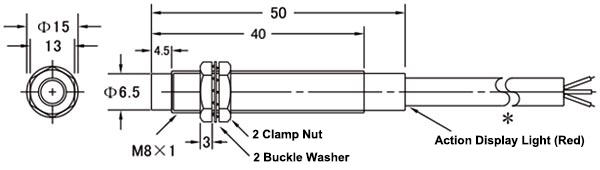 M8 inductive proximity sensor dimension