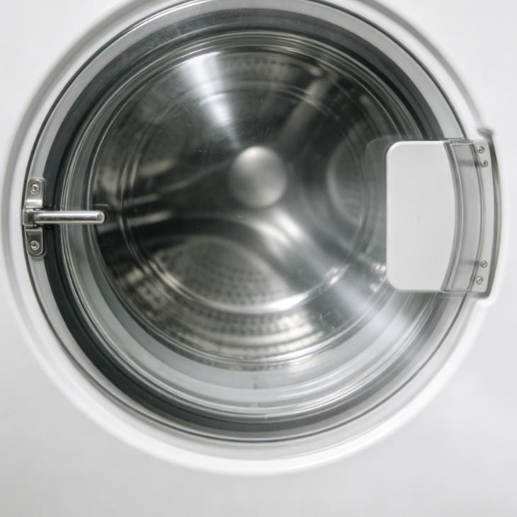 Hall effect magnetic switch on a washing machine lid to verify closed and locked state before enabling spin cycle for user safety