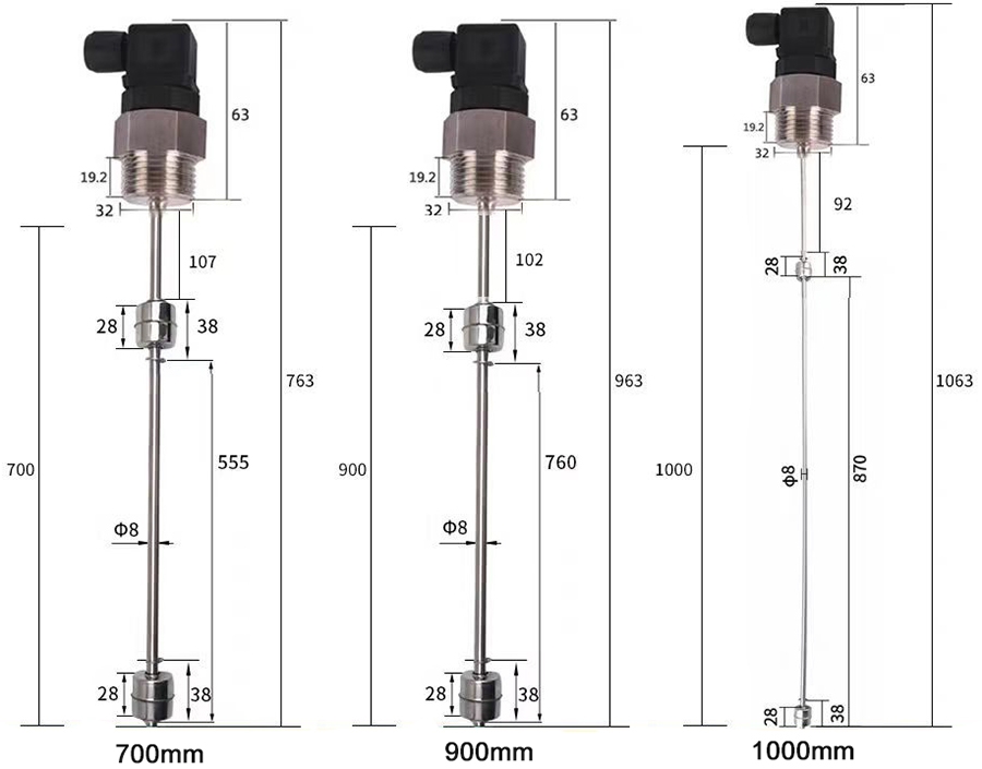 Magnetic float level switch big dimension