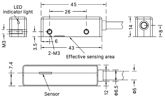 Magnetic incremental encoder size