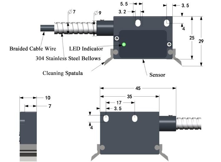 Magnetic linear encoder dimension