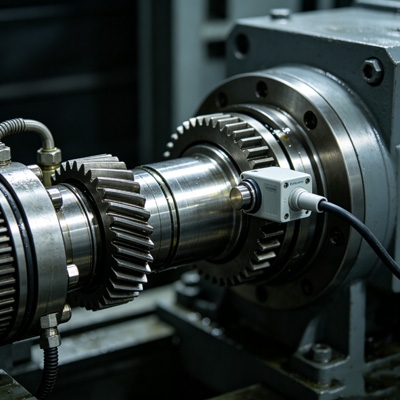 Magnetic pickup speed sensor mounted for gearbox speed measurement application