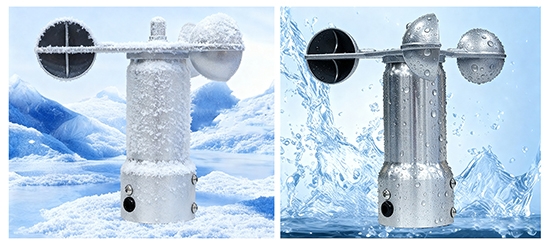 Mechanical cup anemometer feature