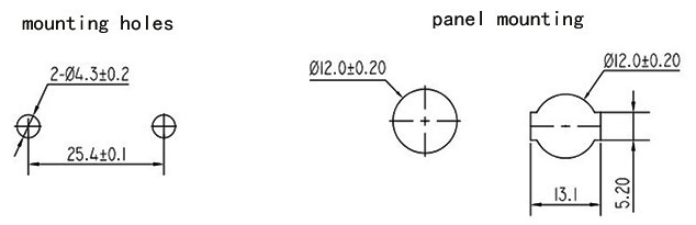 Mechanical limit switch installing dimension