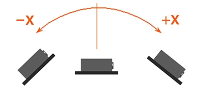 MEMS tilt sensor measuring axial direction