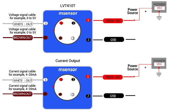 MEMS tilt sensor wiring