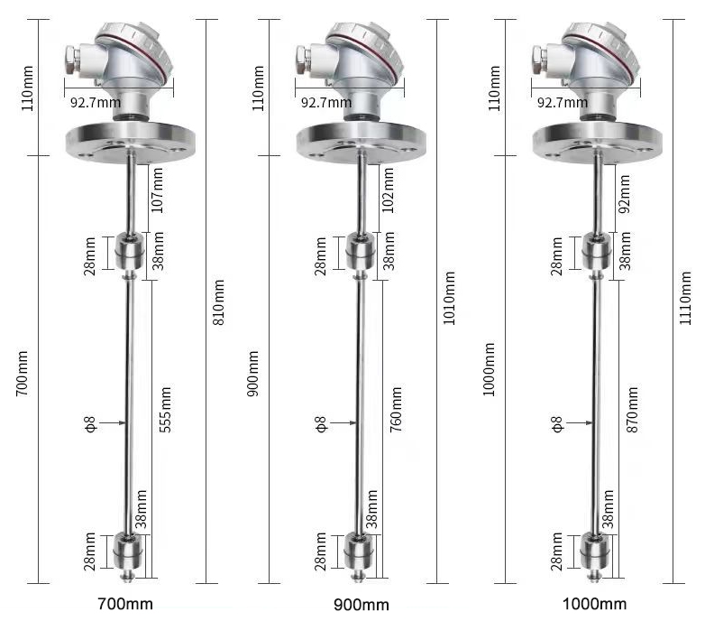 Metal float switch big dimension