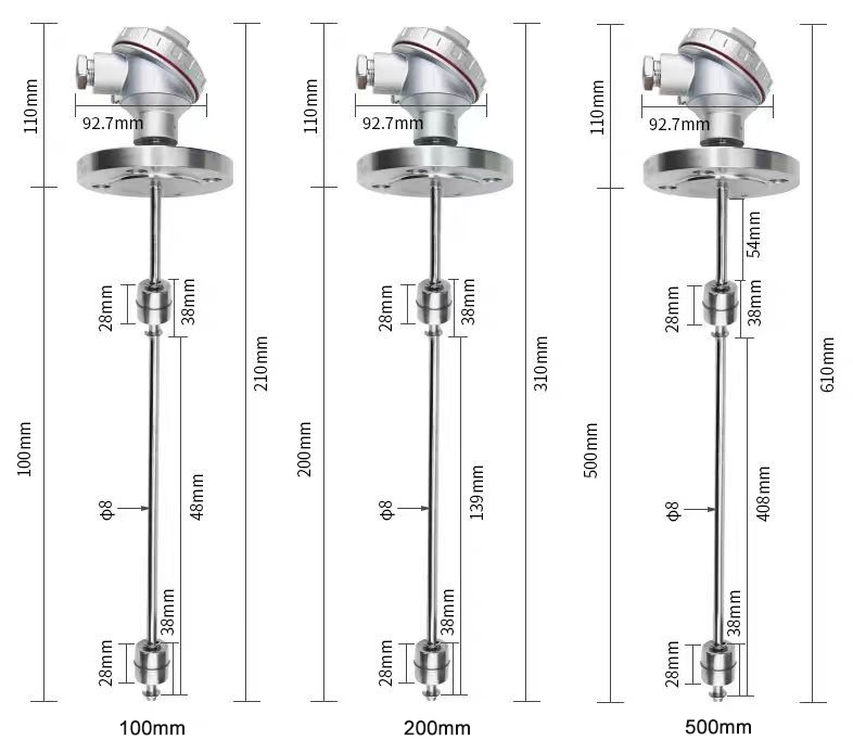 Metal float switch small dimension