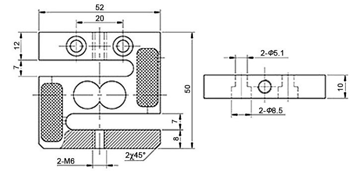 Micro force sensor size
