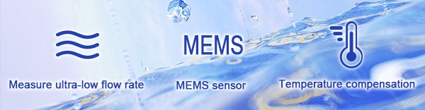 Micro gas flow sensor feature
