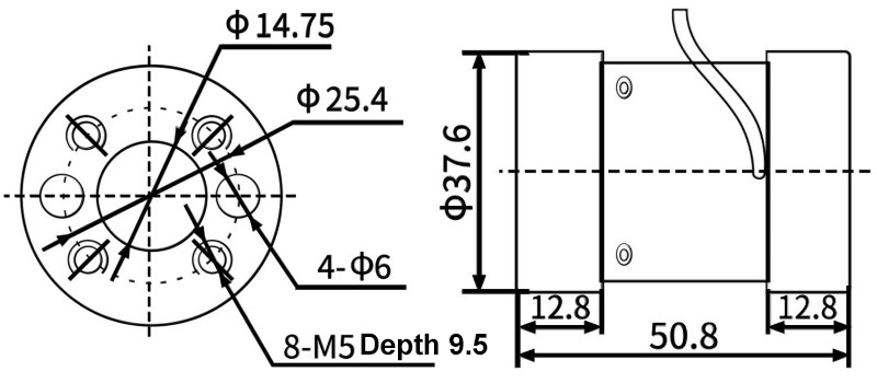Micro reaction torque sensor size