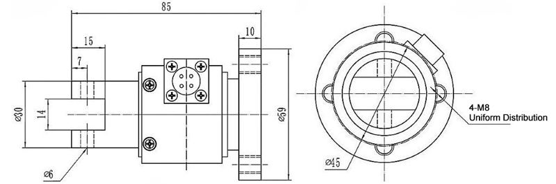Micro torque sensor size