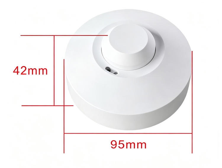 Ceiling mount microwave movement sensor dimensions diagram.