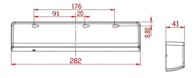 Dimension diagram of microwave PIR sensor
