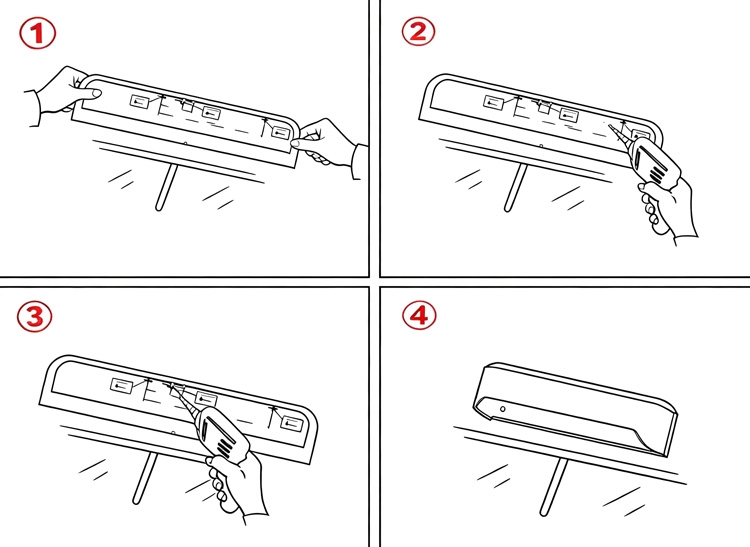Installation steps of microwave PIR sensor