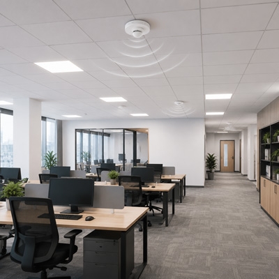 Microwave presence sensor application in office spaces