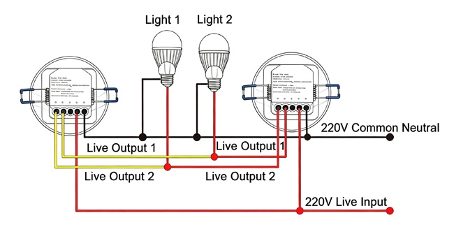 Microwave presence sensor two-way control wiring diagram