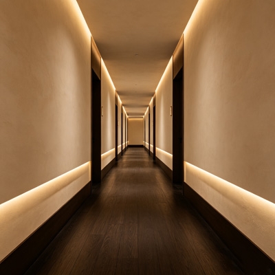 Microwave radar sensor for automatic corridor lighting control