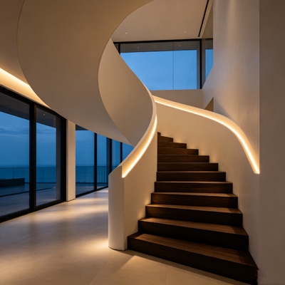 Microwave radar sensor for automatic stairway lighting control