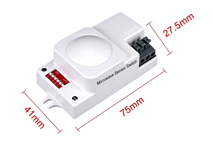 Dimension diagram of microwave sensor for human detection