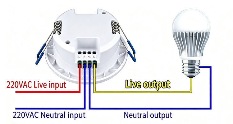 How to wire microwave sensors for lighting