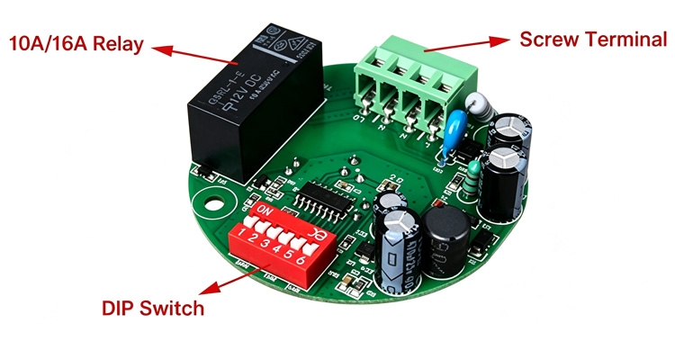 Close-up details of microwave sensors for lighting