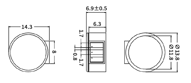Mini oxygen sensor dimension