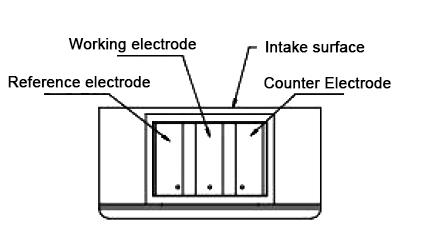 Mini oxygen sensor electrode definition