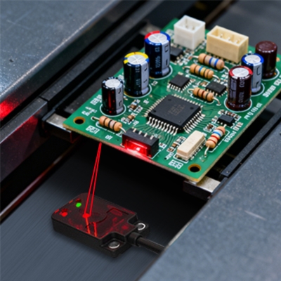 Mini photoelectric sensor for pcb positioning verification